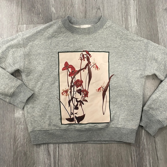 Little moon floral grey sweatshirt - Picture 1 of 5